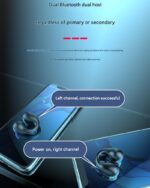 Clip On Bone Conduction ANC Gaming Earbuds with LED Display - Image 4